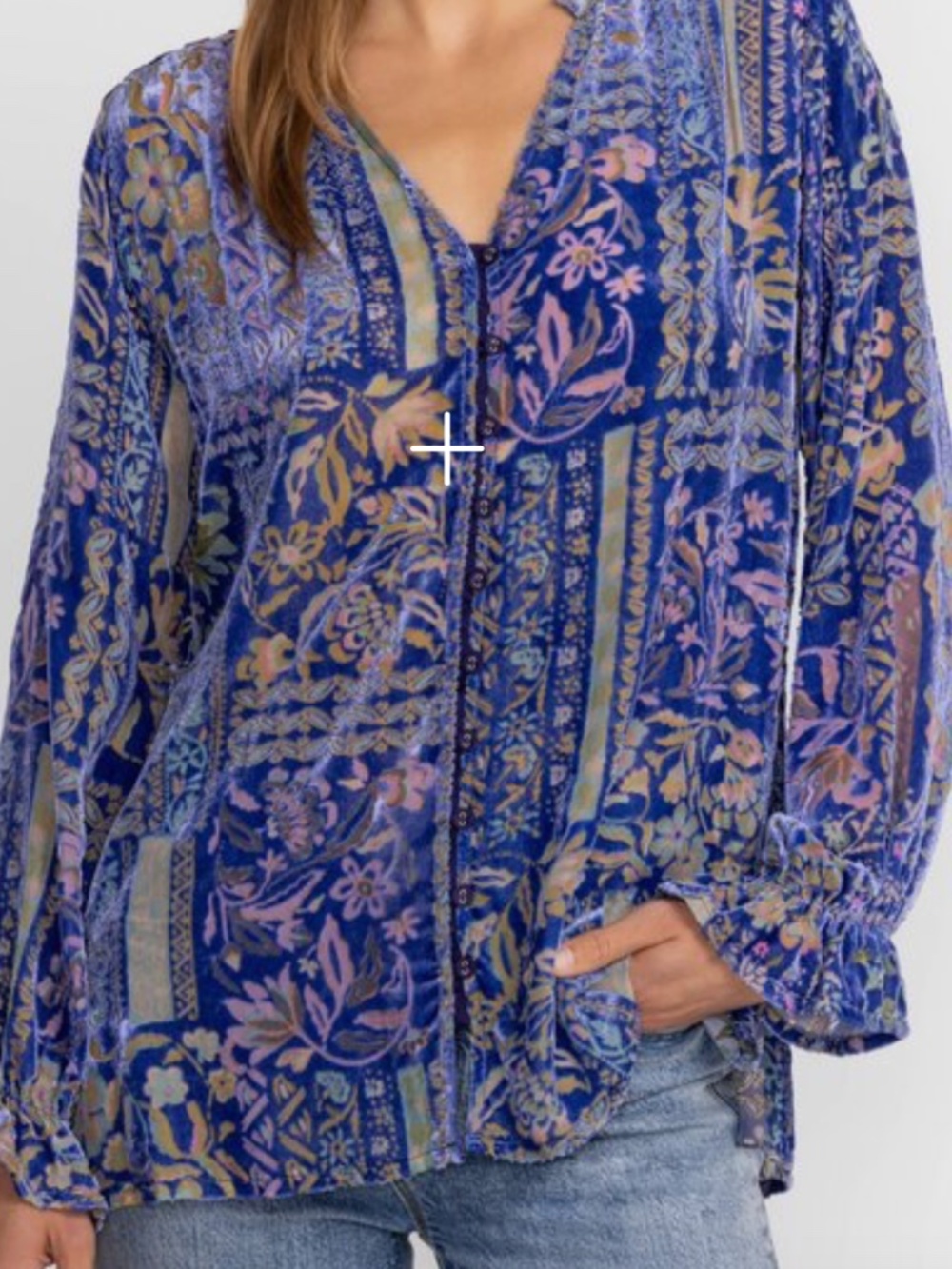 Joasie Burnout Blouse Persephone